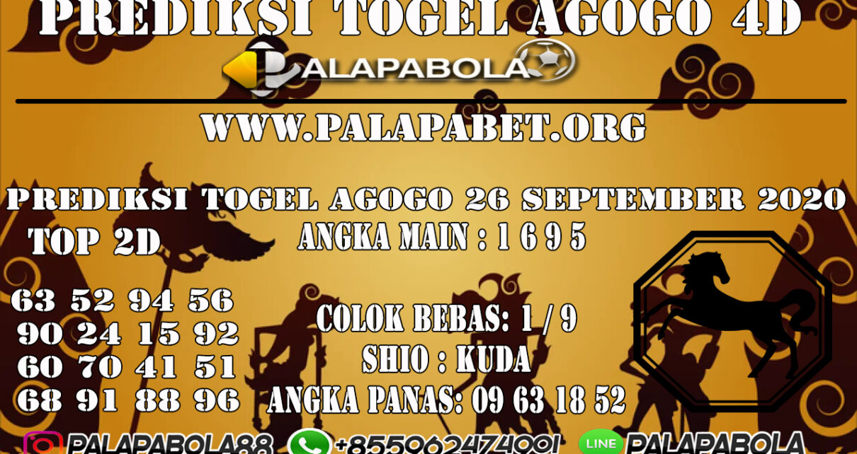 Prediksi Togel Agogo 4D 26 SEPTEMBER 2020