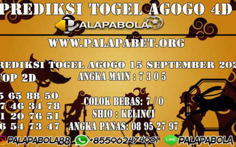 Prediksi Togel Agogo4D 15 SEPTEMBER 2020