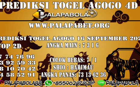 Prediksi Togel Agogo4D 16 SEPTEMBER 2020