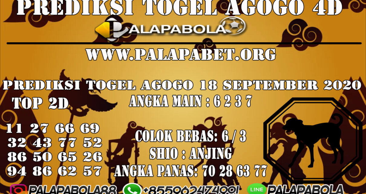 Prediksi Togel Agogo4D 18 SEPTEMBER 2020