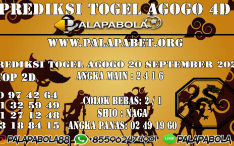 Prediksi Togel Agogo4D 20 SEPTEMBER 2020