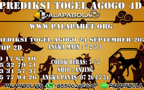 Prediksi Togel Agogo4D 24 SEPTEMBER 2020