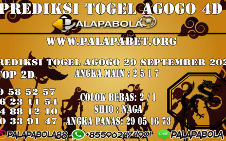 Prediksi Togel Agogo4D 29 SEPTEMBER 2020