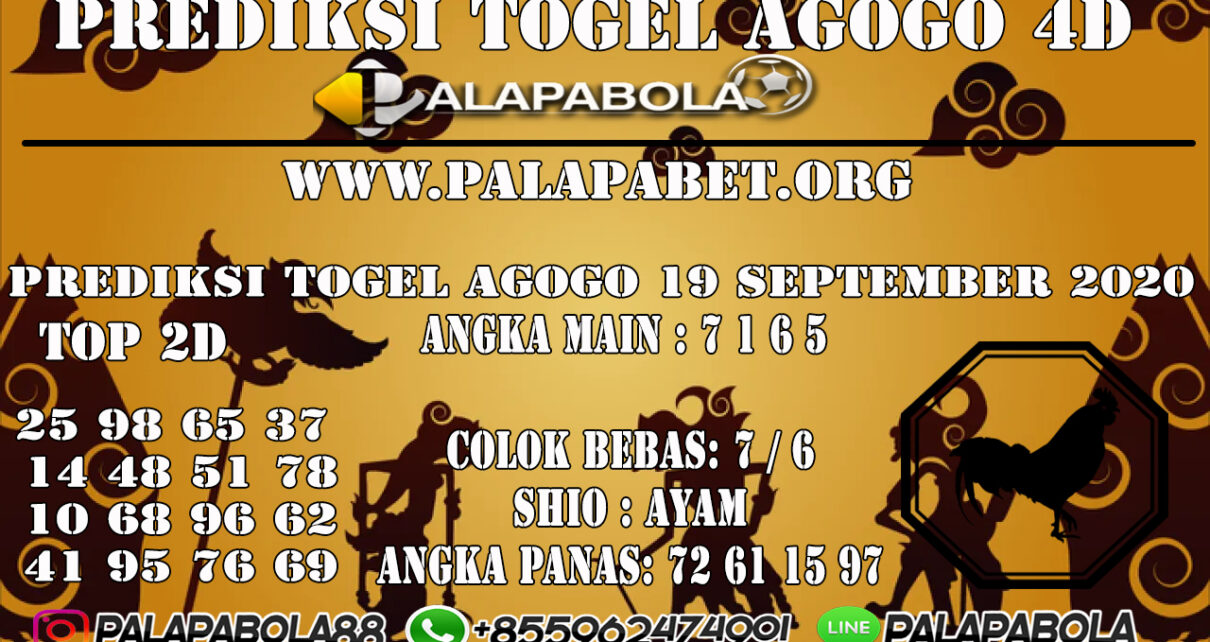 Prediksi Togel Agogo4D 19 SEPTEMBER 2020