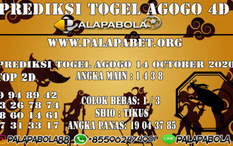 Prediksi Togel Agogo 4D 14 OCTOBER 2020