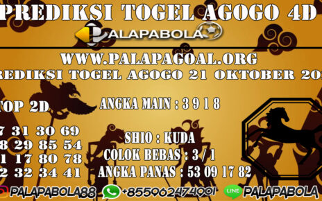 Prediksi Togel Agogo 4D 21 OCTOBER 2020