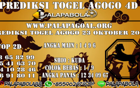 Prediksi Togel Agogo 4D 23 OCTOBER 2020