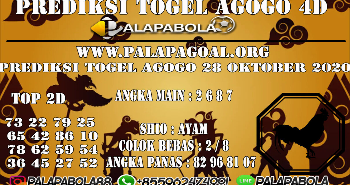 Prediksi Togel Agogo 4D 28 OCTOBER 2020