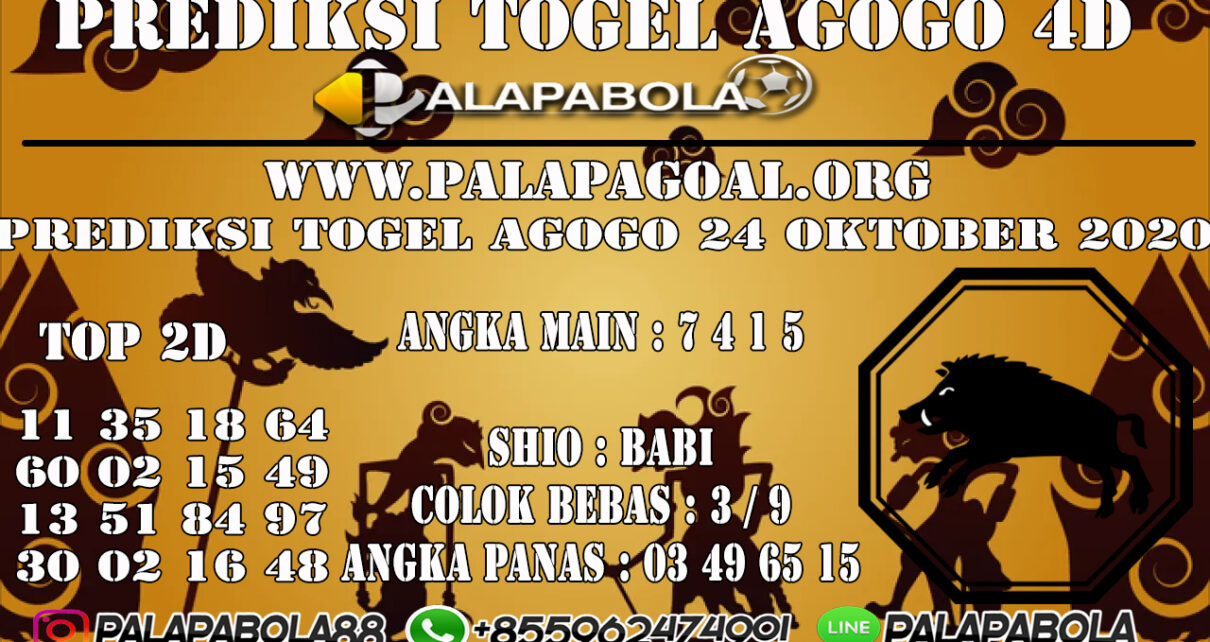 Prediksi Togel Agogo 4D 24 OCTOBER 2020
