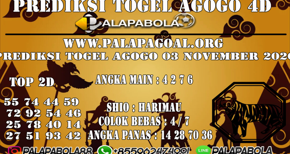 Prediksi Togel Agogo 4D 03 NOVEMBER 2020