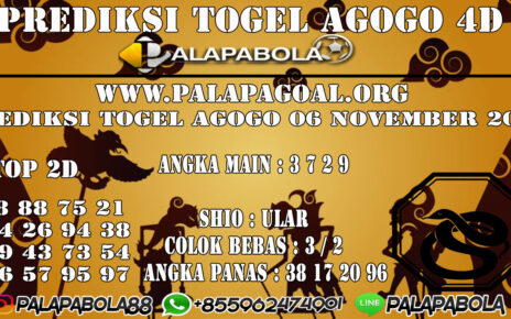 Prediksi Togel Agogo 4D 06 NOVEMBER 2020